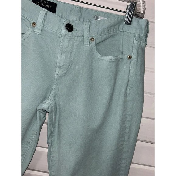 J. Crew Sz 28 Ankle Toothpick Jeans Straight Leg Denim Stretch Skinny EUC - Picture 3 of 9